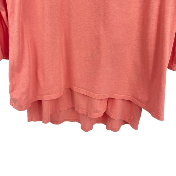 Pure J Jill Womens Size Medium Elliptical Layered Blouse Top peach Scoop Neck - Picture 2 of 6